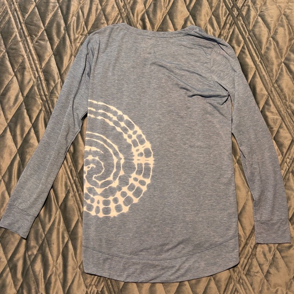 MEC Organic Cotton Blend Heather Blue Long Sleeve Hiking Shirt, Size Medium - Picture 3 of 4